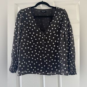 Madewell Polka Dot top. Like new.